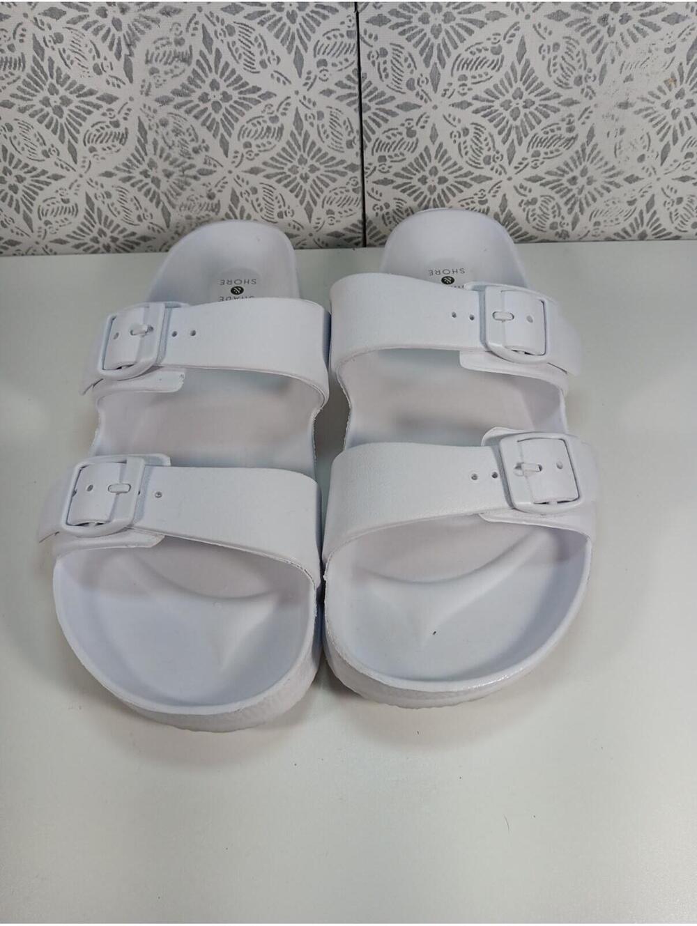 Shade & Shore Womens Neida EVA Two Band Footbed Slide Sandals Size 11